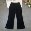 Pantalones Casuales de Otoño e Invierno para Niñas, Pantalones Acampanados Gruesos de Pana con Forro Polar, Tendencia Estilo Coreano para Niños