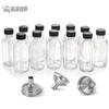 Atacado pronta entrega vidro transparente garrafa Boston 60ml garrafa de suco garrafa de banho funil 500ml dispensador de sabão