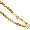 JL042 collar de cuentas hexagonales sólidas largas de 4 mm para hombre chapado en oro latón oro tibetano oro vietnamita de gran venta imitación oro
