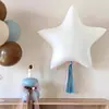 Nuevos Globos de Estrella de Cinco Puntas Mate de 30 pulgadas Rellenos de Helio Que Pueden Flotar en el Aire para Decoraciones de Cumpleaños Infantiles y Decoración de Escena del Día de San Valentín