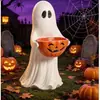 Decoração Criativa de Halloween em Resina Fantasma Abóbora para Pátio Jardim de Casa Enfeites Decorativos Decorações Externas para Casa