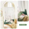 Cortinas de encaje transparentes estilo francés, cortinas para puerta, cortinas divisorias para dormitorio y uso doméstico, que bloquean la luz sin ser transparentes, no requieren taladrar, cortinas de media longitud