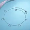 Nuevos Accesorios Populares Transfronterizos 2020 Tobillera de Doble Capa con Campana en Forma de Corazón para Mujer, Joyería para el Pie Estilo Europeo y Americano con Forma de Estrella, Accesorios de Celebridades de Internet