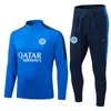 2627 Uniforme de Treino Real Madrid Outono e Inverno Uniforme de Futebol Manga Longa Atletico Jogo Treino Inter de Milão Camisa Esportiva Casual
