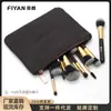 Fiyan Bolsa Popular para Cabezales de Cepillo Negro Almacenamiento de Brochas de Maquillaje Cremallera de PU de Gama Alta Herramienta de Belleza Bolso de Mano para Maquillaje