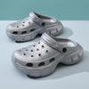 Zapatos de Agujeros Verano para Mujer Ropa Exterior Huecos Transpirables Zapatillas Baotou Suela Gruesa de EVA No Apestan Antideslizantes Sandalias Resistentes al Desgaste