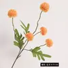 Ramo de flores artificiales de diente de león para decoración de escenas, crisantemo de bola realista de alta gama, flores para bodas, flores artificiales para bodas