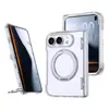 Modelo Novo Aplicável em Fronteiras Capa para Celular Iphono Duo com Suporte, Dobradiça de Mola, Capa Protetora Dobrável Apple Atacado