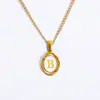 Collar de acero inoxidable para mujer con 26 letras inglesas, colgante de moda europea y americana, joyería al por mayor transfronteriza de Amazon