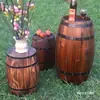 Adornos de Barril Accesorios de Boda Cerveza Vino Tinto Exposición Barril de Vino Bar Madera Maciza Decoración de Mansión Barril de Vino de Roble