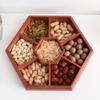 Caja de madera dieléctrica simple para frutos secos, bandeja para frutas, bandeja para refrigerios domésticos, bandeja para dulces de Año Nuevo, caja de almacenamiento para refrigerios de cocina