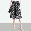 Pantalones de Falda con Bolsillos de Verano para Madres de Mediana Edad y Mayores, Estampado Floral, Cintura Elástica, Pantalones de Pierna Ancha de Tiro Alto, Venta al por Mayor de una Pieza, Adelgazantes y Casuales