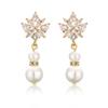 Pendientes RAKOL de nueva moda japonesa y coreana con circonitas y perlas, elegantes y ligeros, de lujo, para novias y vestidos de novia.