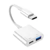 Adequado para adaptador de porta tipo C para USB3.0 OTG mouse teclado U disco PD cabo de dados de carregamento rápido 2 em 1