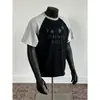 Camiseta de Manga Curta para Homens, Marca da Moda, Verão Solta, Manga 3/4, Novo Modelo 2026, Estilo Celebridade da Internet, Camiseta Simples Masculina
