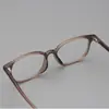 51 Gafas de Estilo Coreano Transparentes Marrones Cuadradas Simples, Antiluz Azul, Adecuadas para Caras Grandes, Unisex, Se Pueden Montar con Lentes Graduadas