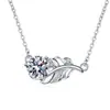 Cadena para Clavícula de Plata Chapada con Zirconia para Mujer, Colgante Cuadrado de Diamante, Forma de Gota de Agua, Pera, Transfronterizo, Transmisión en Vivo Xiaohongshu Douyin, Venta al por Mayor