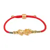 Pulsera de Nudo de Dragón Pixiu, Plata Pura, Cuerda Tejida a Mano, Tamaño de Muñeca Ajustable, Pulsera de Pareja, Regalo Ideal para Hombres y Mujeres