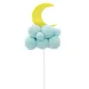 Decoración de Pastel Bola de Pelo de Nube Adorno para Insertar Celebridad de Internet Hermoso Globo Aerostático Accesorios de Repostería para Cumpleaños Infantil Bandera