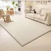 Tapete para Sala de Estar, Cor Creme, Liso, Lavável, Limpável com Pano, Sofá, Quarto, Luxo Leve, Alta Qualidade, Tapete Doméstico, Impermeável, Resistente a Manchas