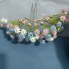Accesorio para el Cabello de la Fiesta de Cena de Liu Yifei con Flor Artificial de Gipsófila Pasador de Cabello Castillo Princesa Vestido Estilo Pintura al Óleo Tocado