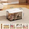Caja de Almacenamiento para el Hogar de Gran Capacidad Extra Grande para Snacks Juguetes Organizador Ropa Libros Artículos Varios Caja de Almacenamiento Transparente