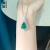 Atacado Novo Chinês Imitação Água Moyu Alto Gelo Calcedônia Pingente Prata Banhado com Fino Material Cavalo Cabaça Jade Colar