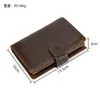 Billetera de Cuero Genuino Porta Monedas Múltiples Tarjetas Piel de Vaca de Primera Capa Plegable Corto Explosiones de Amazon Bolso de Piel Aceitada Plata Rota