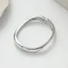 Tendência de Moda Design Transfronteiriço Liga de Metal Banhada a Ouro Oval Liso Pequeno Exquisito Pulseira Pulseira de Mola
