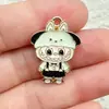 Colgante de aleación de Labubu de dibujos animados Accesorios de joyería de aleación de anime con goteo de aceite Pendientes de pulsera llavero colgante DIY