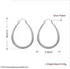 Pendientes lisos decorativos de plata de moda de eBay Amazon, pendientes creativos de Europa y Estados Unidos exagerados de comercio exterior, fabricantes al por mayor