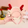 Diadema de Reno Navideña con Cuernos de Peluche Pasador para el Cabello Adorno para la Cabeza de Reno Pequeño Diadema Unisex Forma de Animal Linda