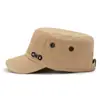 Gorra Militar Primavera y Otoño Simple Casual Ala Corta para Hombre Ajustable Sombrero de Sol Lavado Antiguo Color Sólido Copa Plana Sombrero Protector Solar Mujer