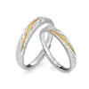Anillos de Pareja Efecto Tyndall Anillos Sencillos Unisex Diseño Único Regalo de Alta Gama para Novia Venta al por Mayor