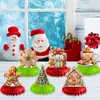 Set de Decoración Navideña Transfronterizo de Hombre de Jengibre Banner de Feliz Navidad Adorno de Panal Espiral
