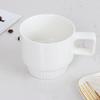 Venta caliente taza de cerámica nórdica 300ml taza para beber café taza a rayas taza simple hogar se puede agregar logo
