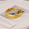 Pulsera Chapada en Oro para Mujer 18K Oro de Imitación Pulsera de Empuje y Tracción Palabra Fu Dragón y Fénix Cola de Fénix Corriendo en el Mundo Puesto de Diez Yuan Modo