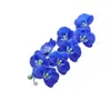 Nueva orquídea phalaenopsis artificial de 8 cabezas, flores decorativas para mesa de casa de huéspedes, ramas de flores artificiales de alta estética para una atmósfera elegante en habitaciones modelo