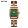 Sanda pulseira de aço alta qualidade medieval pequeno quadrado quartzo feminino relógio moda temperamento pulseira Joker luxo leve relógio de pulso atacado