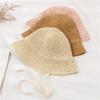 Ins sombrero de paja para niños estilo verano caluroso sombrero de sol coreano para bebé sombrero de sol playa encaje sombrero de pescador padre-hijo