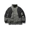 Invierno nueva marca de moda exterior color de contraste cuello alto chaqueta acolchada de algodón para hombre y mujer montaña retro holgada cálida abrigo a prueba de frío