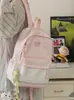Mochila com padrão de onda do mar suave e vibe atmosférica, estilo ins coreano, doce e jovial, adequada para compras e passeios