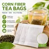 100 bolsas de té de fibra de maíz tamaño completo para té y cocina