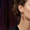 Pendientes Nuevos de Gema en Forma de Gota de Agua para Mujer, Pendientes de Lujo Ligero Chapados en Oro, Pendientes de Diseño Único para Mujer, Suministro Mayorista Transfronterizo