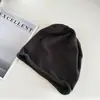 Gorro de punto transpirable de alta gama estilo japonés para mujer, nuevo gorro de lana de otoño con circunferencia de cabeza ampliada, sombrero adelgazante y que cubre la cabeza para clima frío