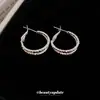 Pendientes Colgantes Redondos de Doble Capa con Plisado de Aguja de Plata, de Moda, Simples, Estilo Fresco, Pendientes Elegantes, Pendientes de Diseño Nicho
