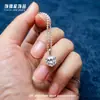 Collar Colgante Personalizable de Acero Titanio Color Seis Garras Circonita Cúbica para Mujer Estilo Vacaciones Dopamina Accesorios de Cadena para Clavícula