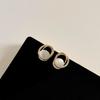 Aretes Mini Simples de Piedra Ojo de Gato para Mujer, Aretes de Zircón de Temperamento Dulce Estilo Coreano, Pequeños, de Lujo Ligero y de Gama Alta