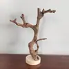 Decoración original de rama de árbol con base adorno para mesa de café juguete hecho a mano soporte de madera maciza para joyería
