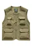 8578 Chaleco de Trabajo con Múltiples Bolsillos, Chaleco Ligero para Hombre para Exteriores, Chaleco Deportivo Transpirable, Chaleco de Fotografía Talla Grande